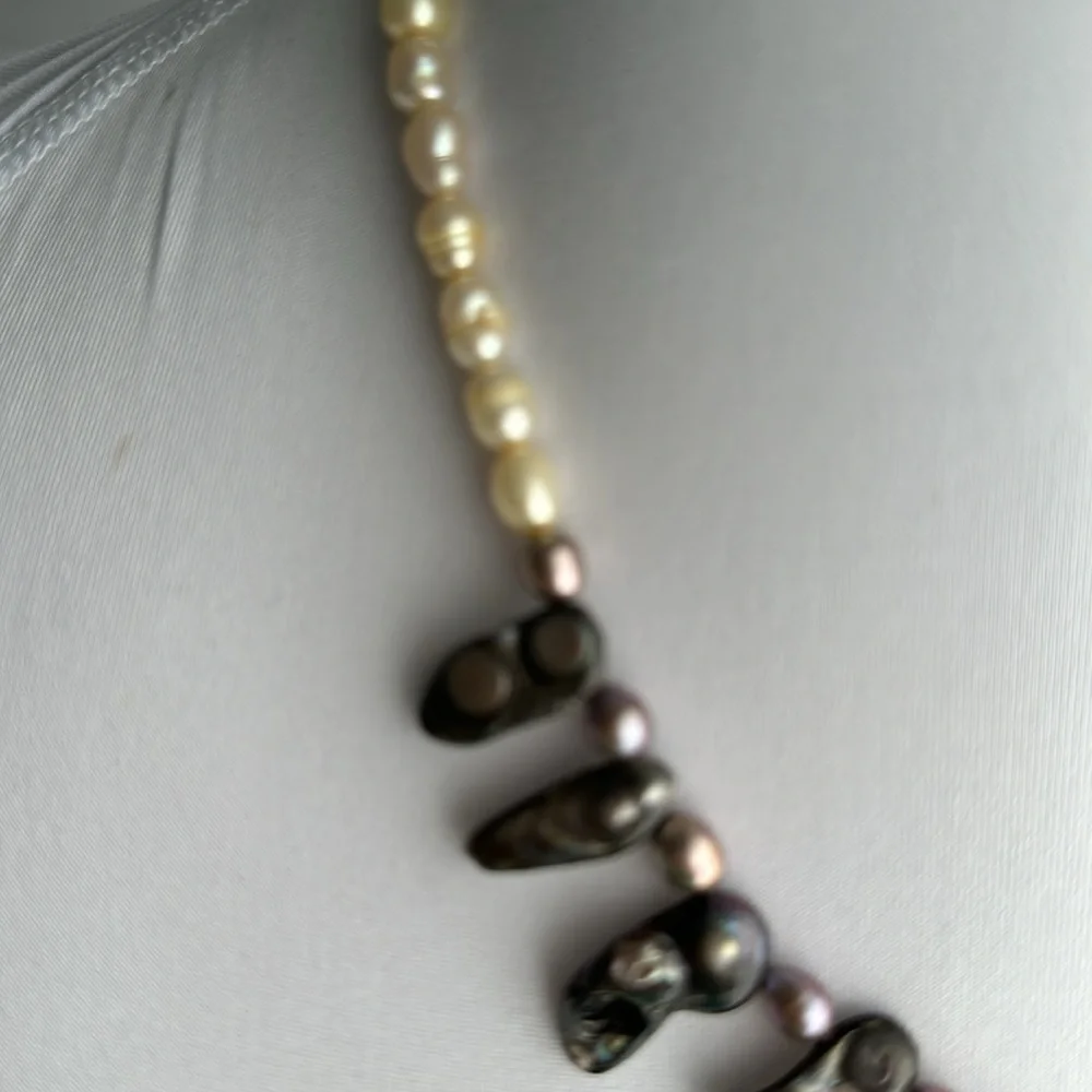 Elegant 925 ITALY real freshwater pearls